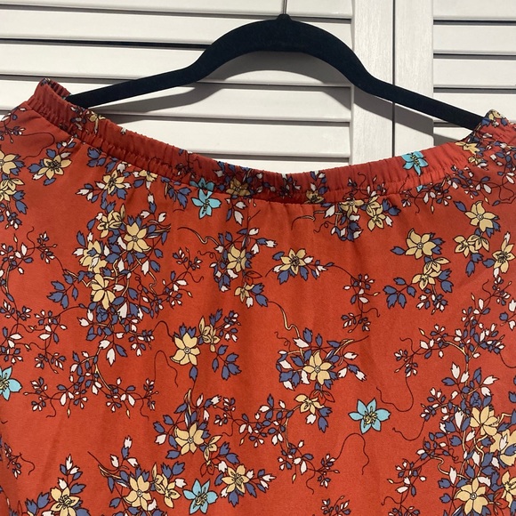 Max Studio Floral Midi Bottom Asymmetrical Skirt Size M - Picture 4 of 8